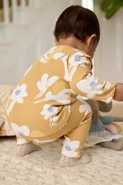 Ochre Yellow Floral Baby Top And Leggings Set - Image 2 of 10