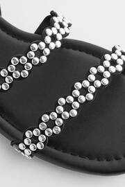Black Regular/Wide Fit Forever Comfort® Studded Detail Sandals - Image 10 of 10