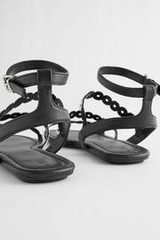 Black Regular/Wide Fit Forever Comfort® Studded Detail Sandals - Image 9 of 10