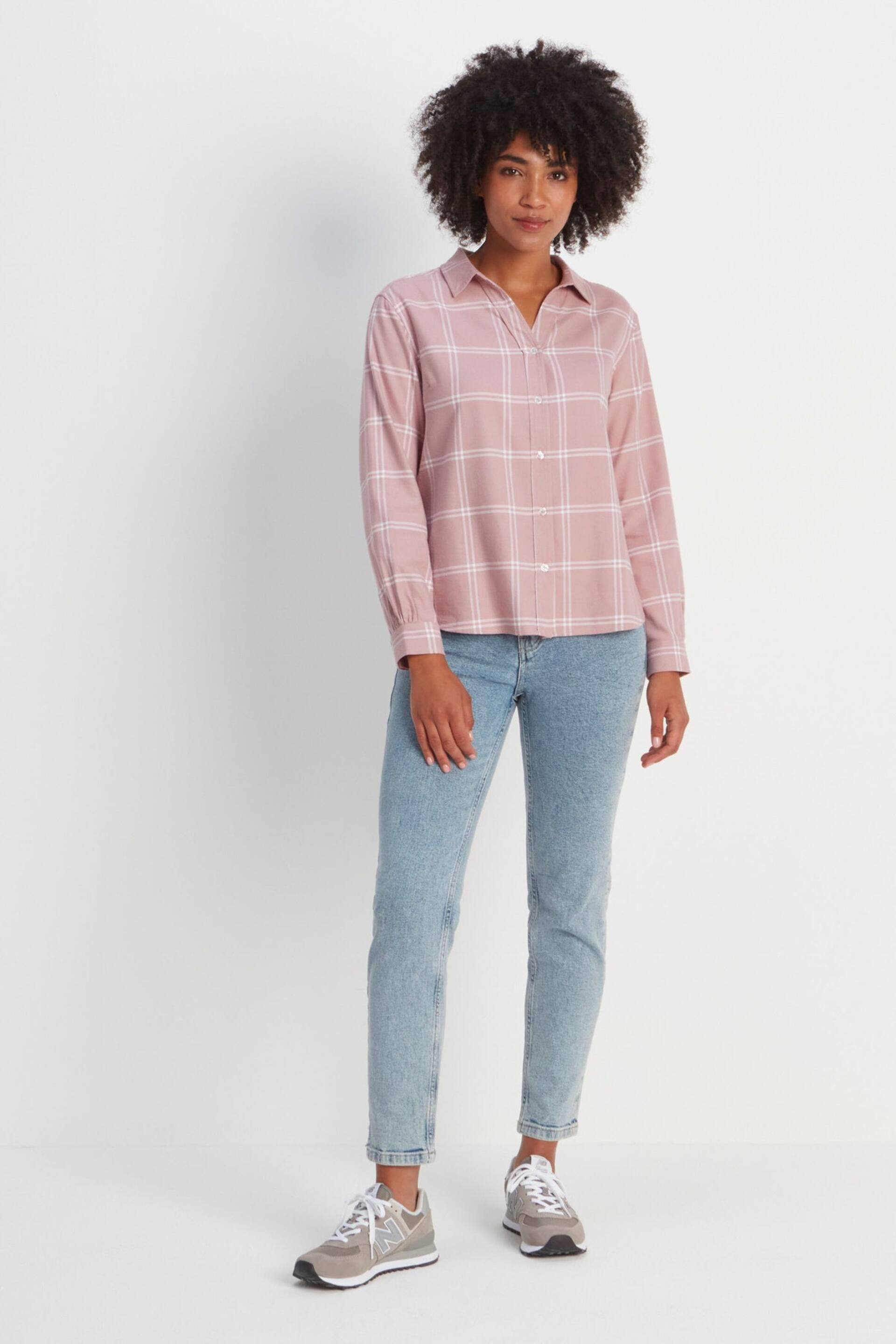 Tog 24 Pink Faded Check Rianne Flannel Shirt - Image 3 of 7