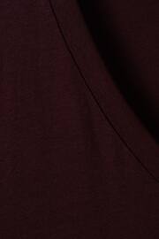 Reiss Bordeaux Dayton Cotton V-Neck T-Shirt - Image 6 of 6