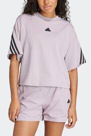 adidas Purple Sportswear Future Icons 3-Stripes T-Shirt - Image 2 of 7