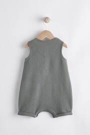 Charcoal Grey Baby Textured Jersey Romper (0mths-2yrs) - Image 2 of 7