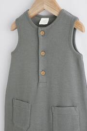 Charcoal Grey Baby Textured Jersey Romper (0mths-2yrs) - Image 3 of 7