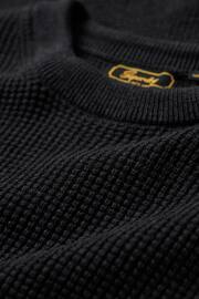 Superdry Black Textured Crew Knit Jumper - Image 6 of 6