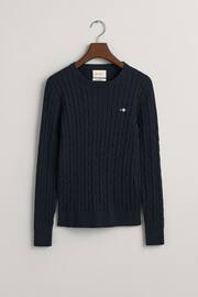 GANT Stretch Cotton Cable Knit Jumper - Image 6 of 6