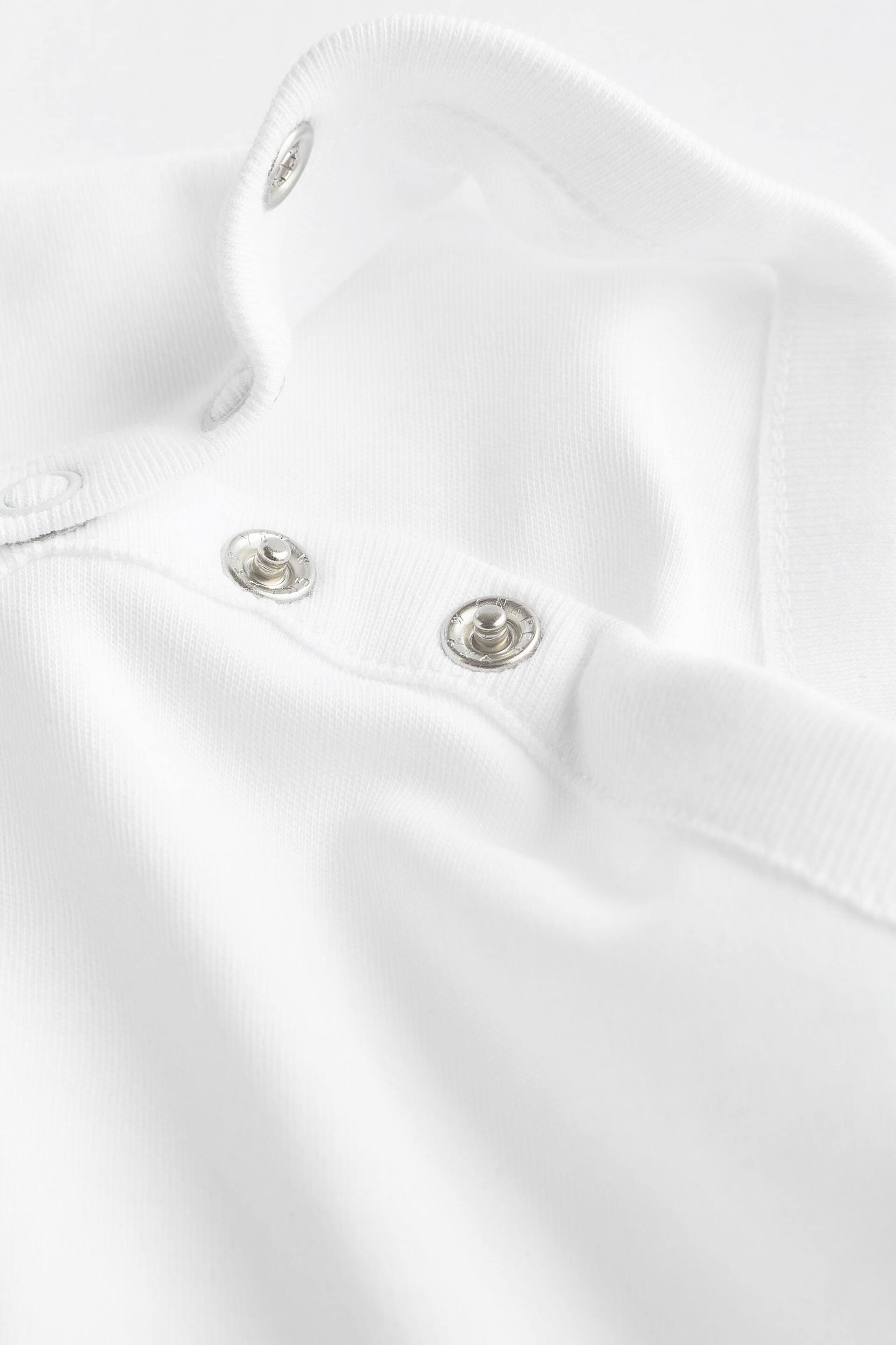 White 5 Pack Baby Vest Bodysuits - Image 4 of 5