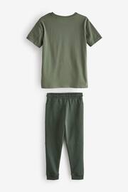 Khaki Green Utility Short Sleeve T-Shirt And Joggers Set (3-16yrs) - Image 2 of 3