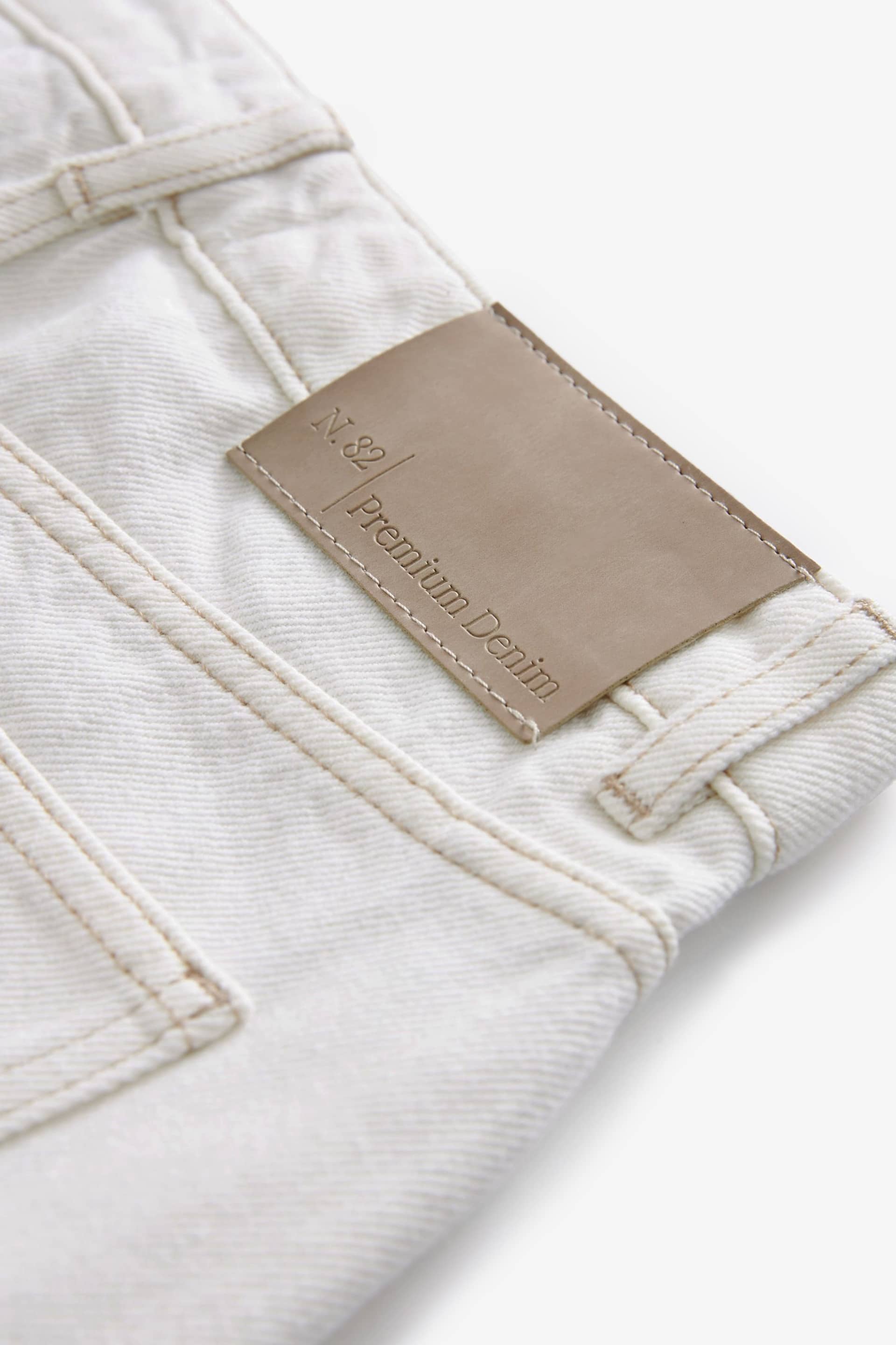 Ecru White Premium Denim Maxi Skirt - Image 8 of 9