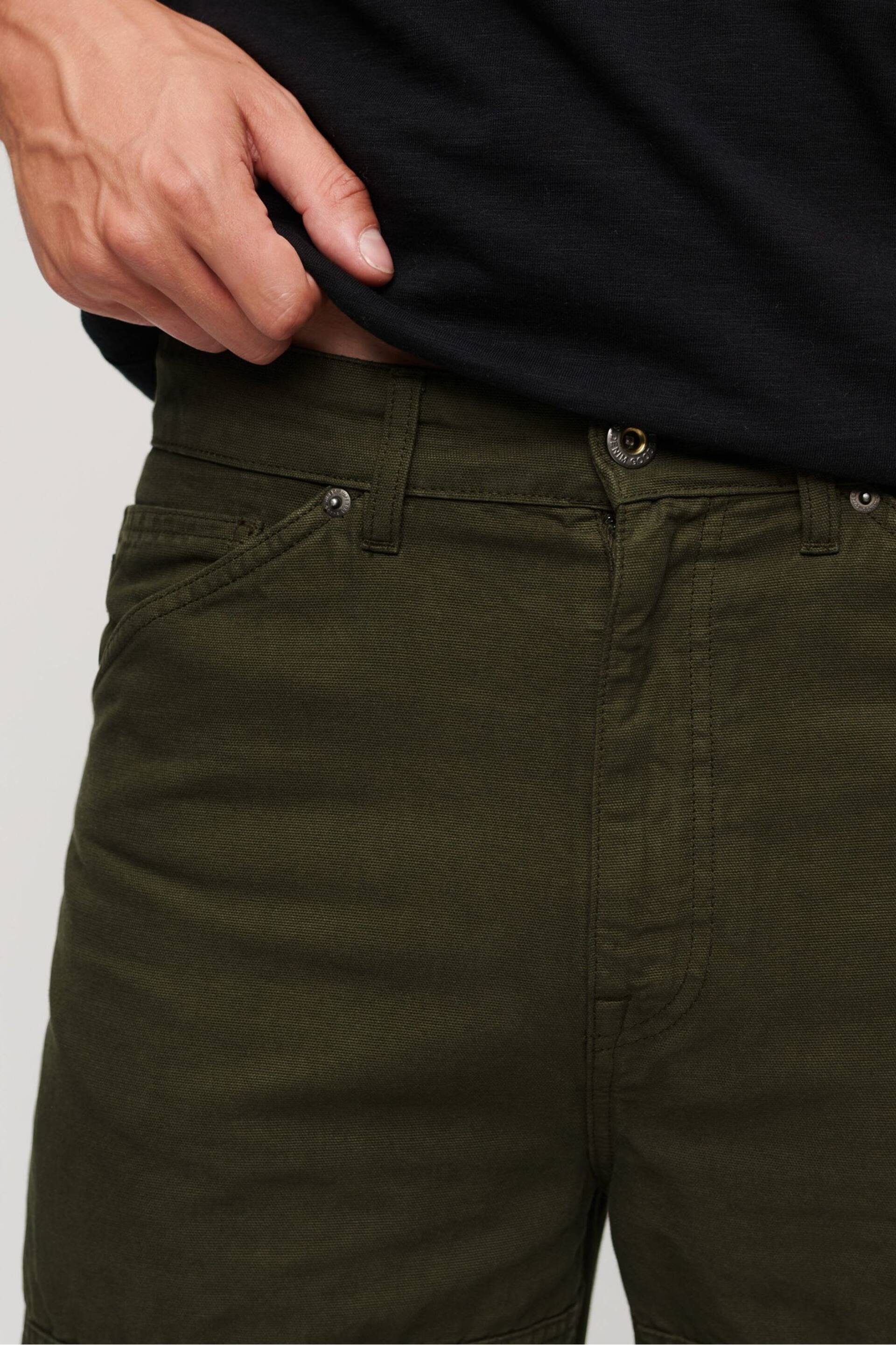 Superdry Green Carpenter Trousers - Image 4 of 7