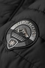 Superdry Black Fuji Hooded Longline Puffer Coat - Image 7 of 7