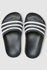 adidas Black Adilette Youth Kids Sliders - Image 1 of 5