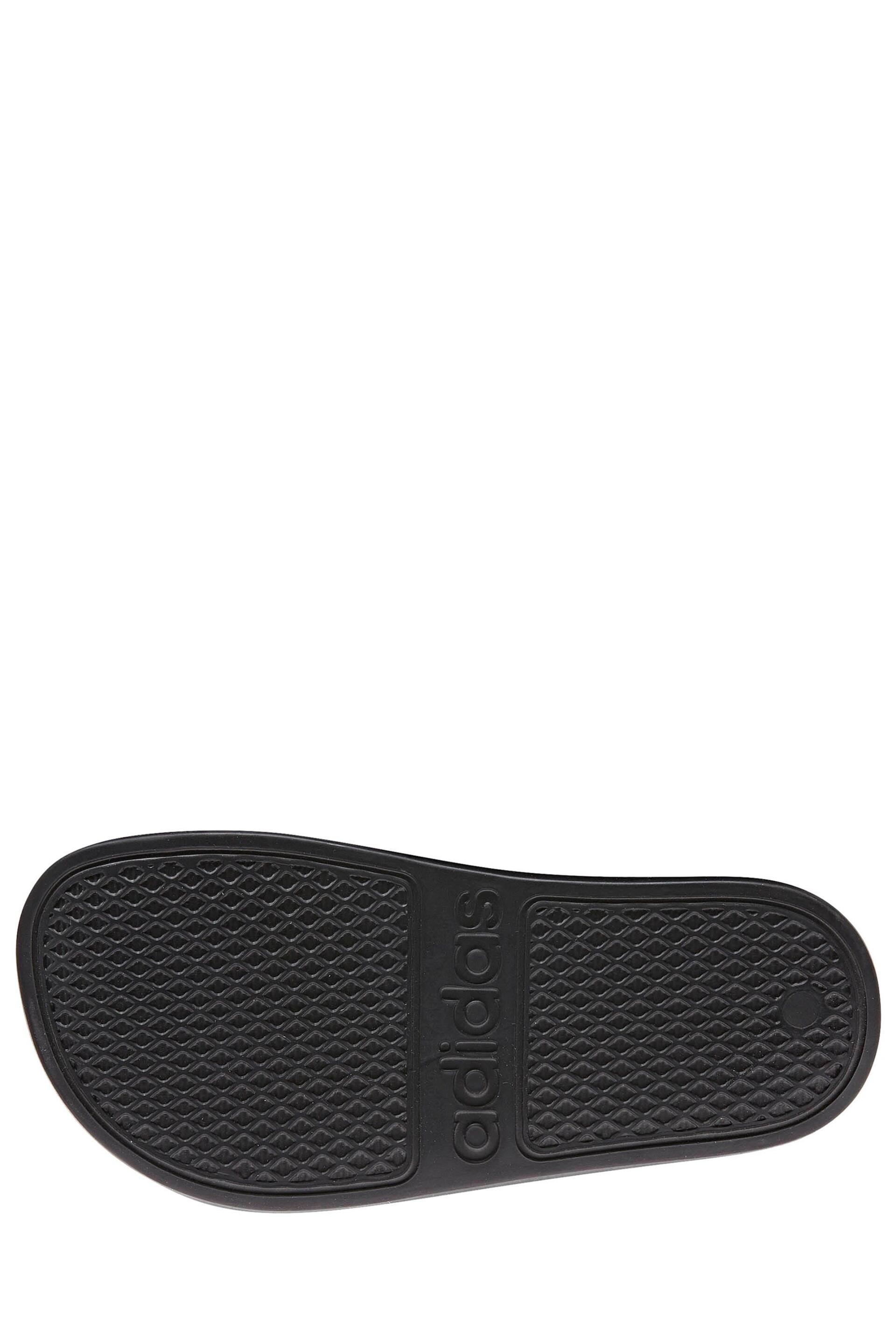 adidas Black Adilette Youth Kids Sliders - Image 4 of 5