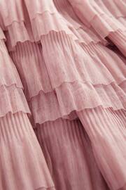 Pink Mesh Tulle Midi Skirt - Image 6 of 6