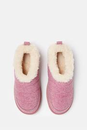 Joules Women's Lazydays Pink Faux Fur Lined Slippers - Image 3 of 5