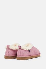 Joules Women's Lazydays Pink Faux Fur Lined Slippers - Image 4 of 5