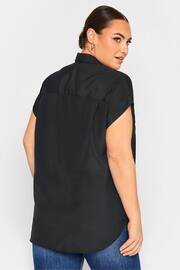 Yours Curve Black Button Through Shirt - Image 3 of 4