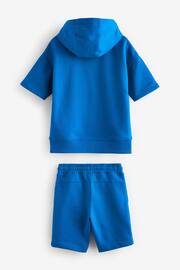 Cobalt Blue Short Sleeve Hoodie and Shorts Set (3-16yrs) - Image 5 of 6