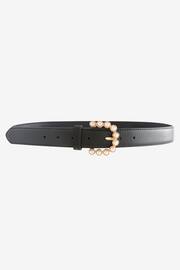 Black Pearl Buckle Regular Belt - Image 3 of 4