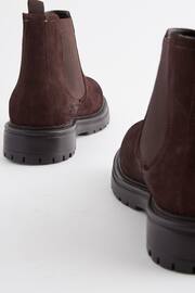 Brown Chunky Leather Chelsea Boots - Image 4 of 5
