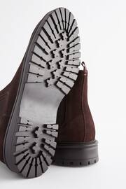 Brown Chunky Leather Chelsea Boots - Image 5 of 5