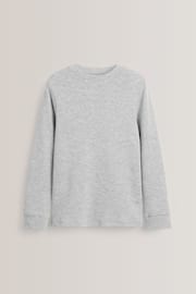 Grey/White Long Sleeve Thermal Tops 2 Pack (2-16yrs) - Image 2 of 5