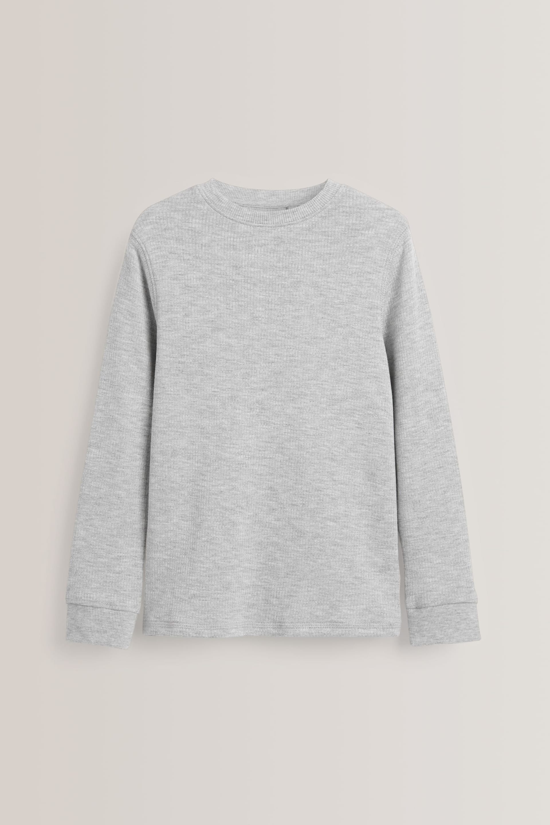Grey/White Long Sleeve Thermal Tops 2 Pack (2-16yrs) - Image 2 of 5