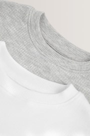 Grey/White Long Sleeve Thermal Tops 2 Pack (2-16yrs) - Image 5 of 5