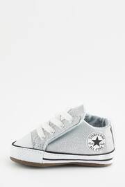 Converse White Chuck Taylor All Star Glitter Pram Shoes - Image 2 of 9