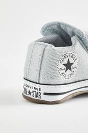 Converse White Chuck Taylor All Star Glitter Pram Shoes - Image 8 of 9