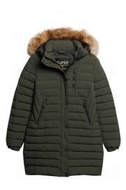 Superdry Green Fuji Hooded Mid Length Puffer Coat - Image 5 of 5