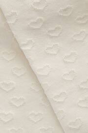 Ecru Cream Cotton Rich Textured Heart Tights - Image 2 of 2
