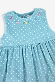 JoJo Maman Bébé Duck Egg Blue Guinea Pig Girls' Appliqué Cord Dress - Image 4 of 5