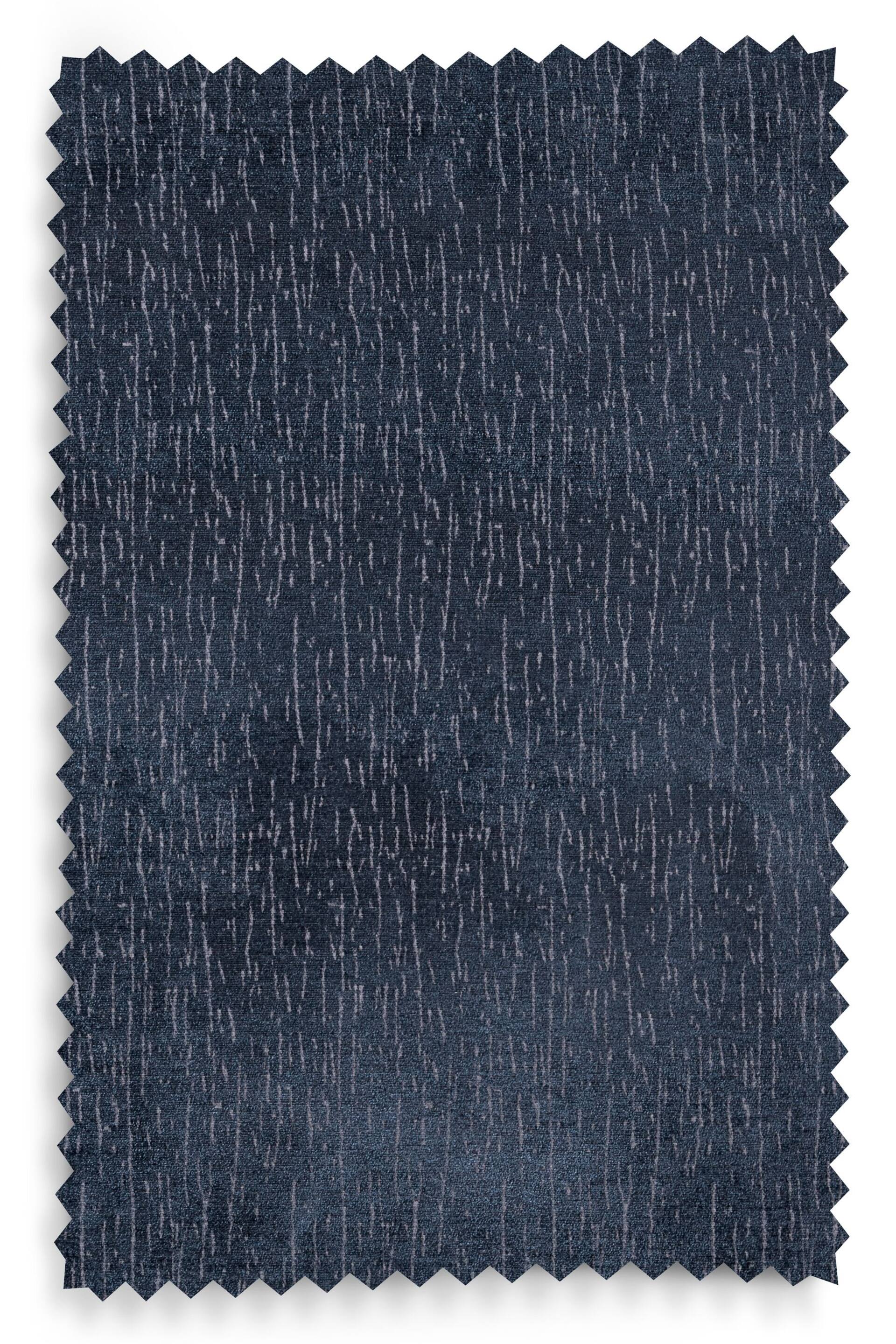 Navy Blue Next Heavyweight Chenille Eyelet Lined Curtains - Image 6 of 6