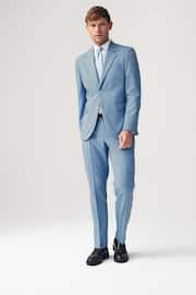 Light Blue Tailored Fit Motionflex Stretch Suit: Jacket - Image 2 of 9