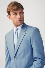 Light Blue Tailored Fit Motionflex Stretch Suit: Jacket - Image 4 of 9