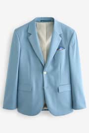 Light Blue Tailored Fit Motionflex Stretch Suit: Jacket - Image 6 of 9