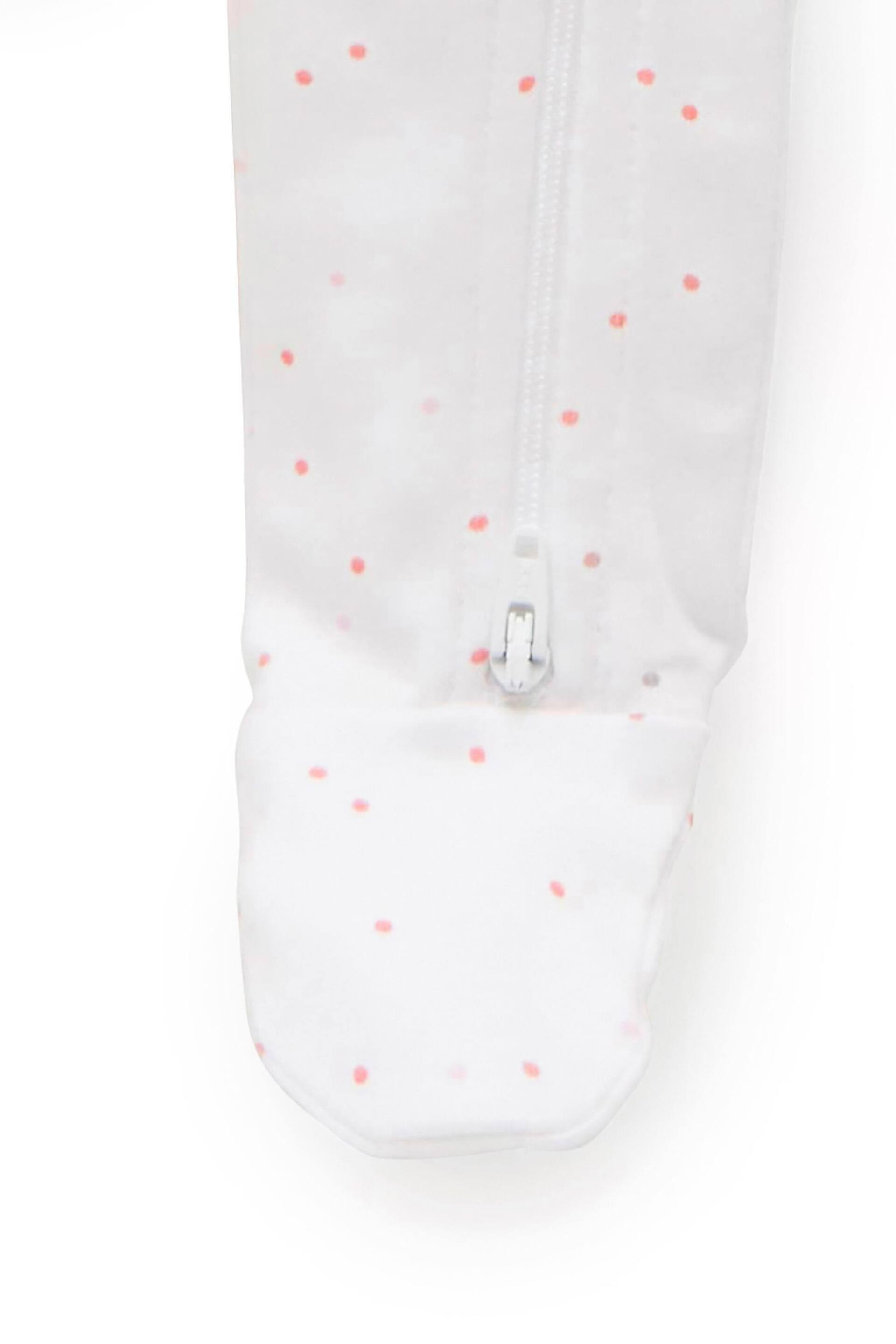 Purebaby Pink 2 Pack Zip Growsuit - Image 4 of 6