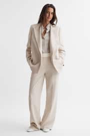 Reiss Neutral Maya Petite Tailored Fit Single Breasted Suit Blazer - Image 1 of 6