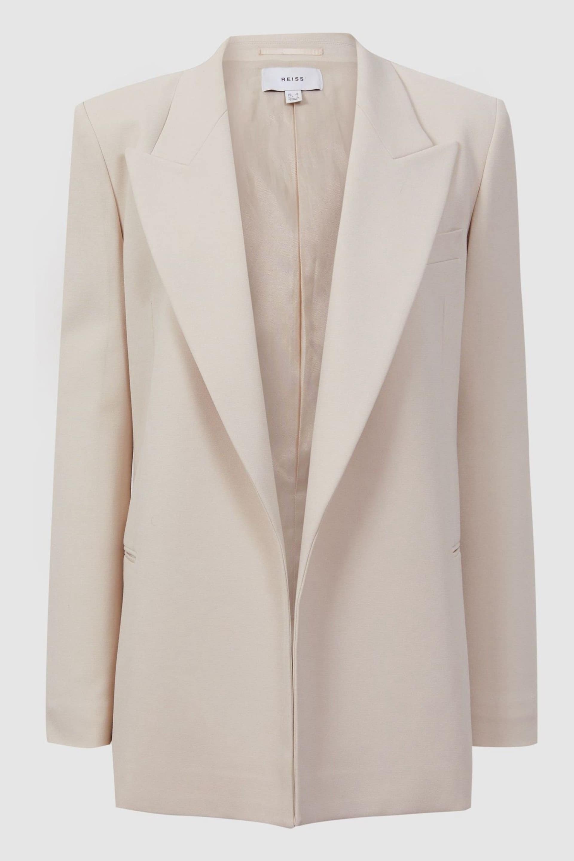 Reiss Neutral Maya Petite Tailored Fit Single Breasted Suit Blazer - Image 2 of 6