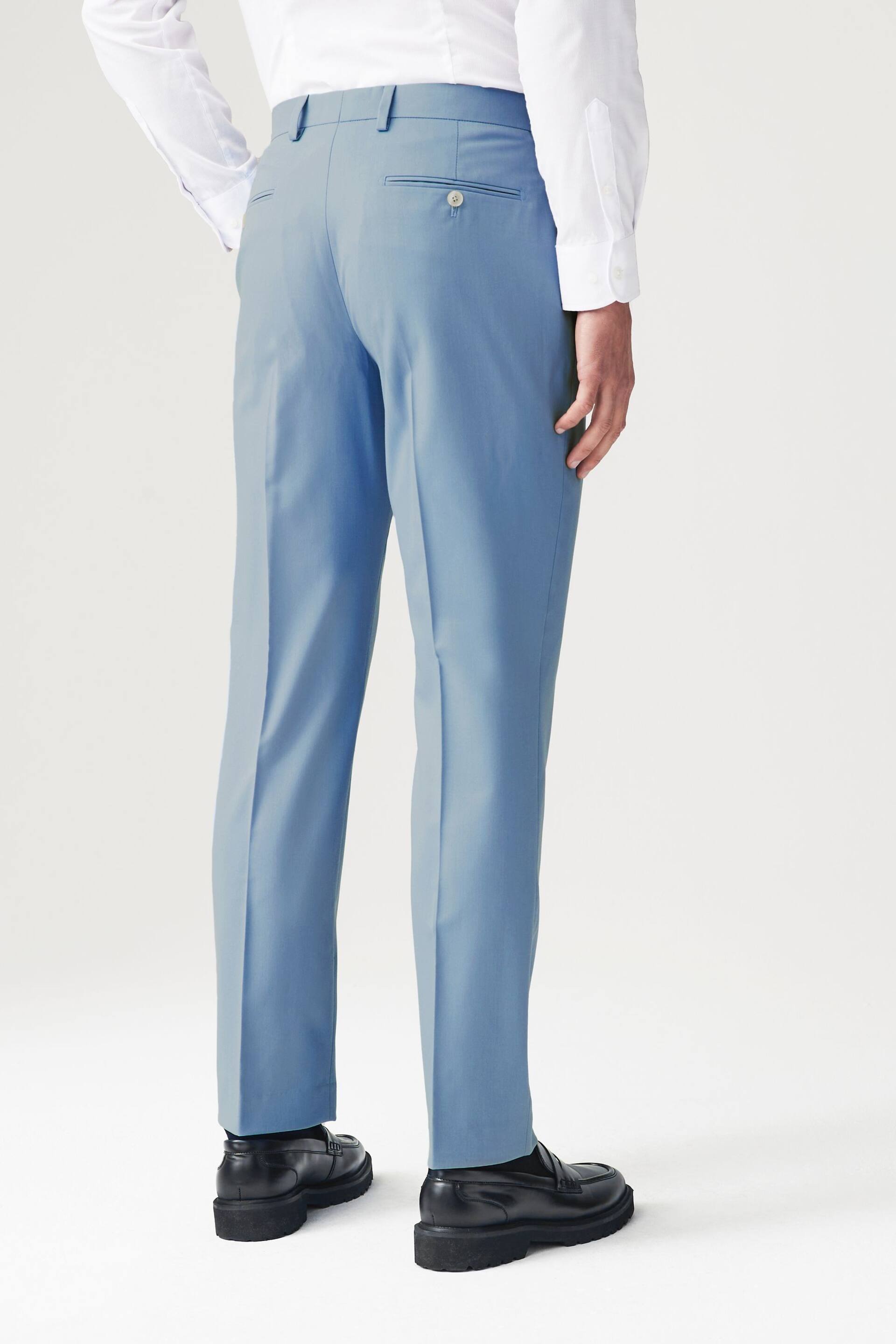 Light Blue Tailored Fit Motionflex Stretch Suit: Trousers - Image 3 of 8