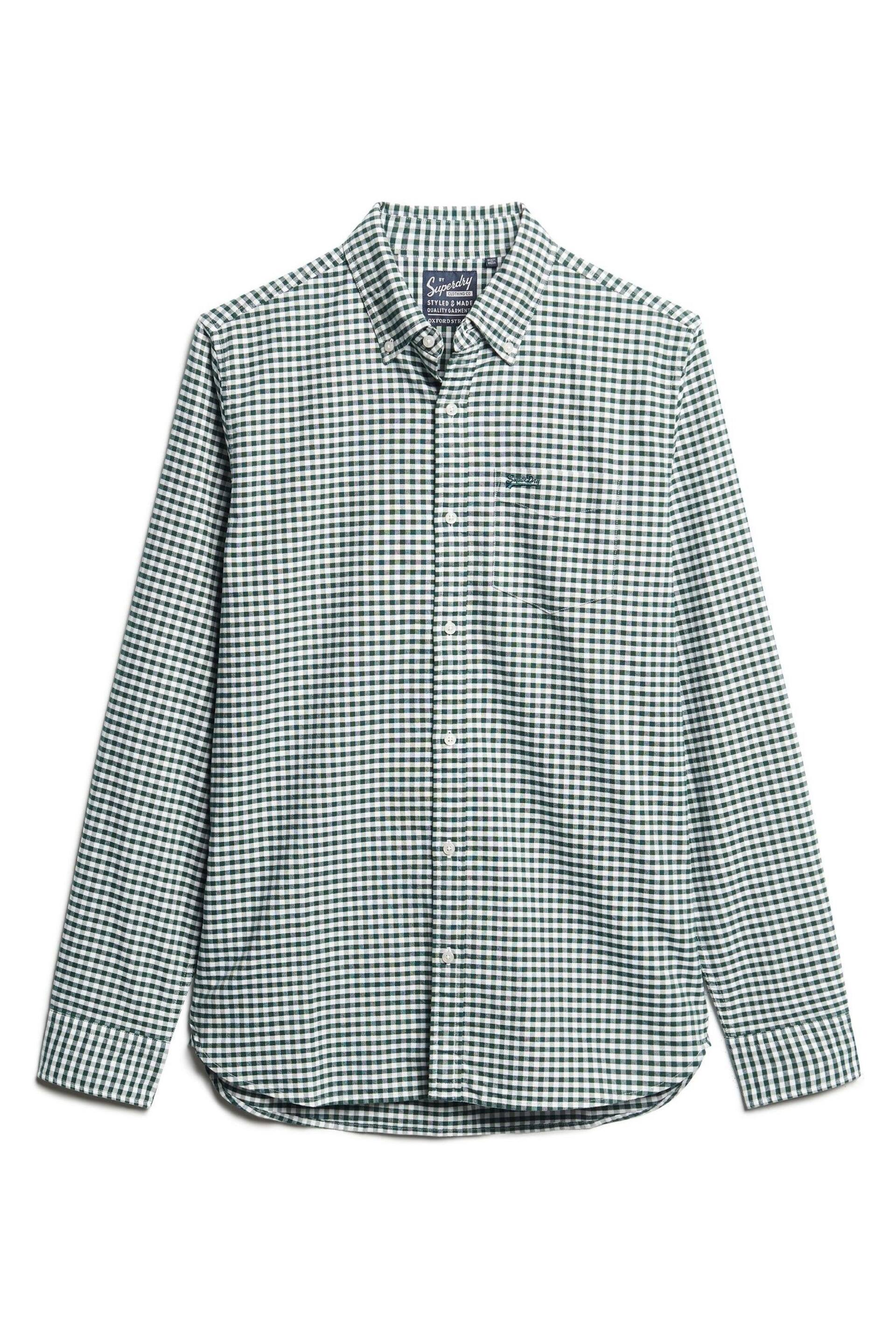 Superdry Green Cotton Long Sleeved Oxford Shirt - Image 4 of 6