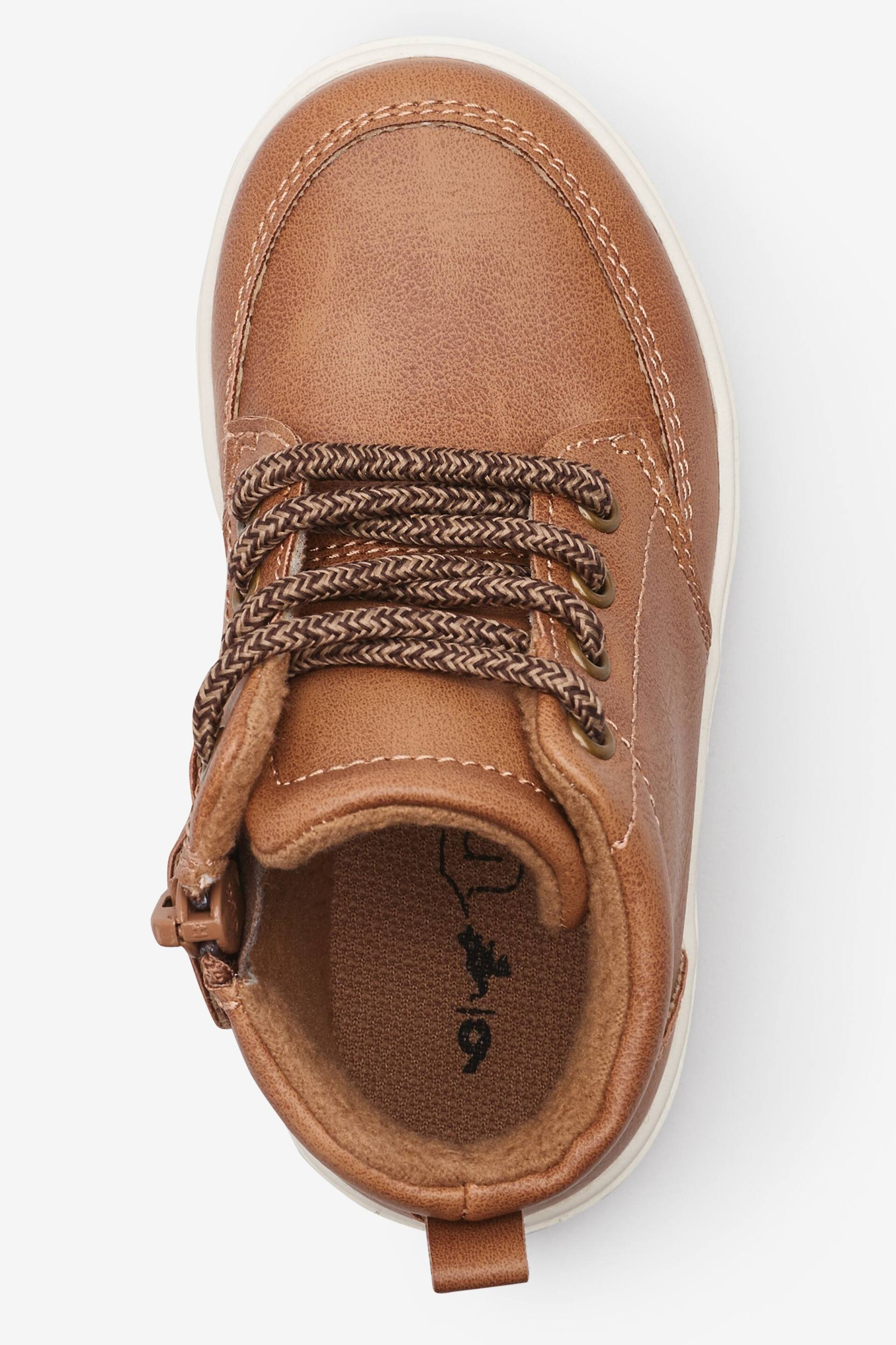 Tan Brown Standard Fit (F) Warm Lined Chukka Boots - Image 3 of 5