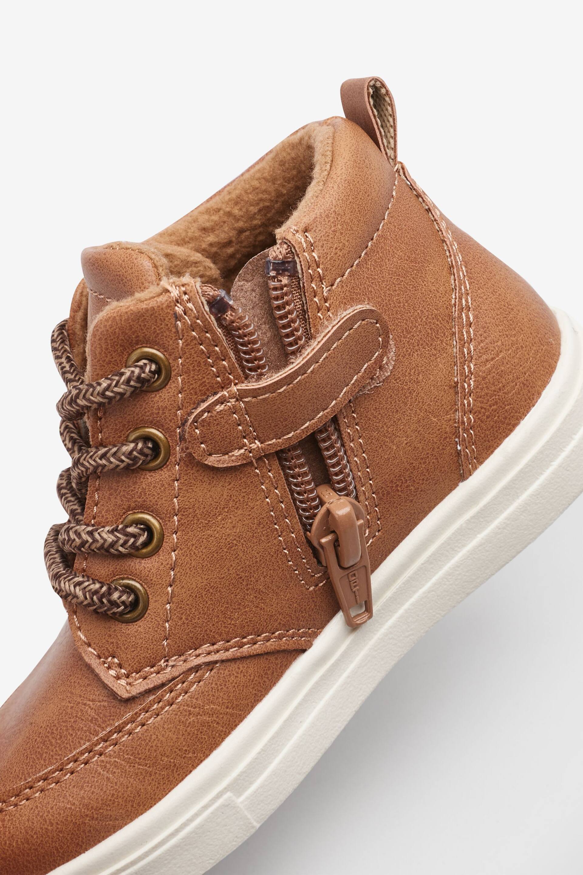 Tan Brown Standard Fit (F) Warm Lined Chukka Boots - Image 4 of 5
