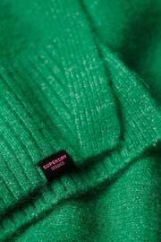 Superdry Green Oversized V-Neck Jumper - Image 5 of 6