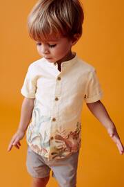 Neutral Short Sleeve Printed Shirt (3mths-7yrs) - Image 1 of 8