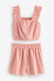 Pink Textured Vest and Short Set (3-16yrs) - Image 5 of 6