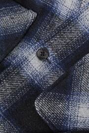 Reiss Blue Multi Idaho Wool Blend Check Overshirt - Image 7 of 7