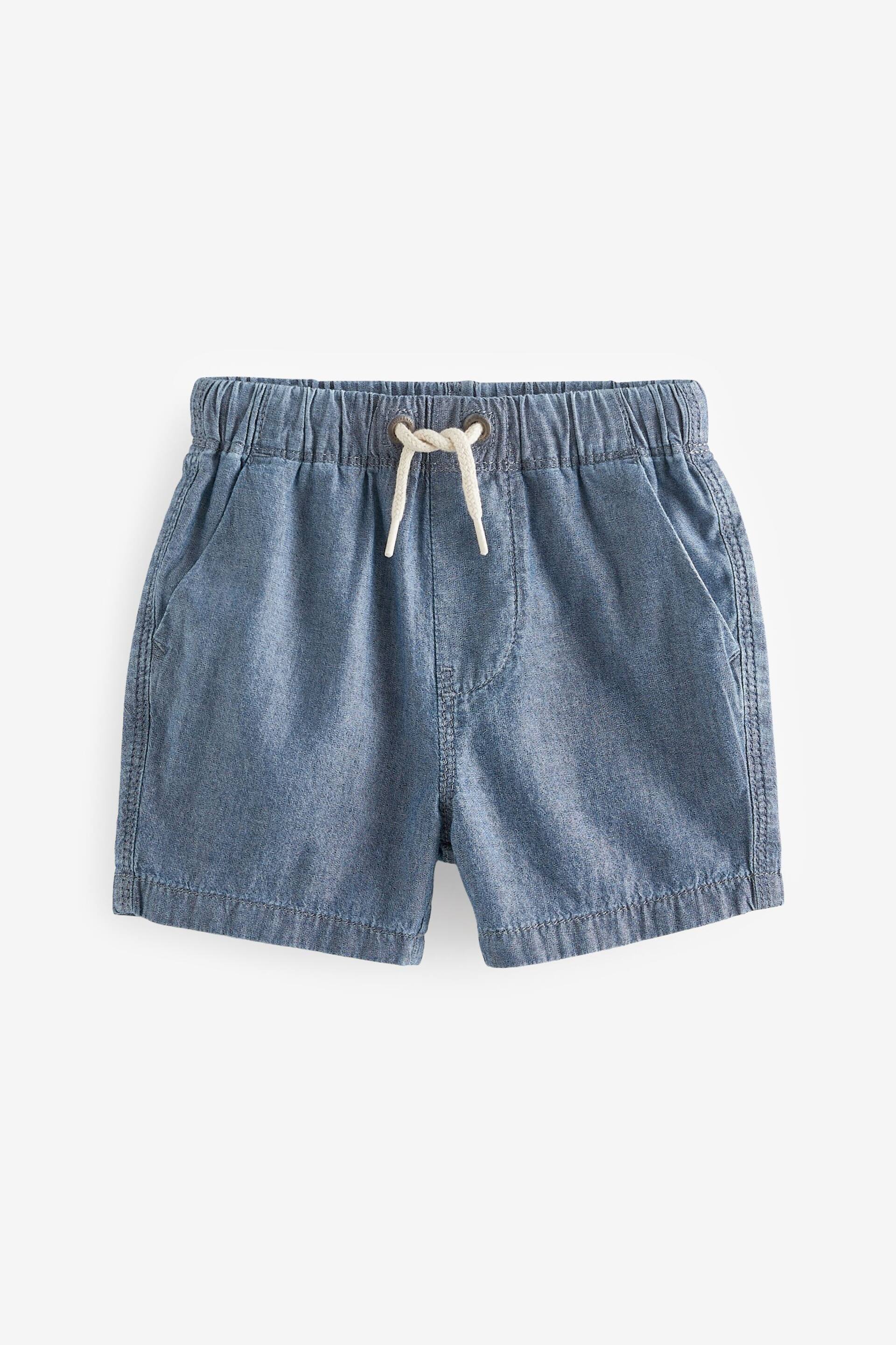 Blue Chambray Pull-On Shorts (3mths-7yrs) - Image 4 of 6