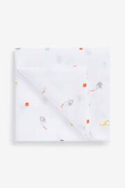 White Rainbow Baby Muslin Cloths 4 Packs - Image 3 of 5